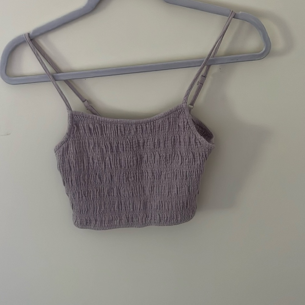 Cropped tank top purple!